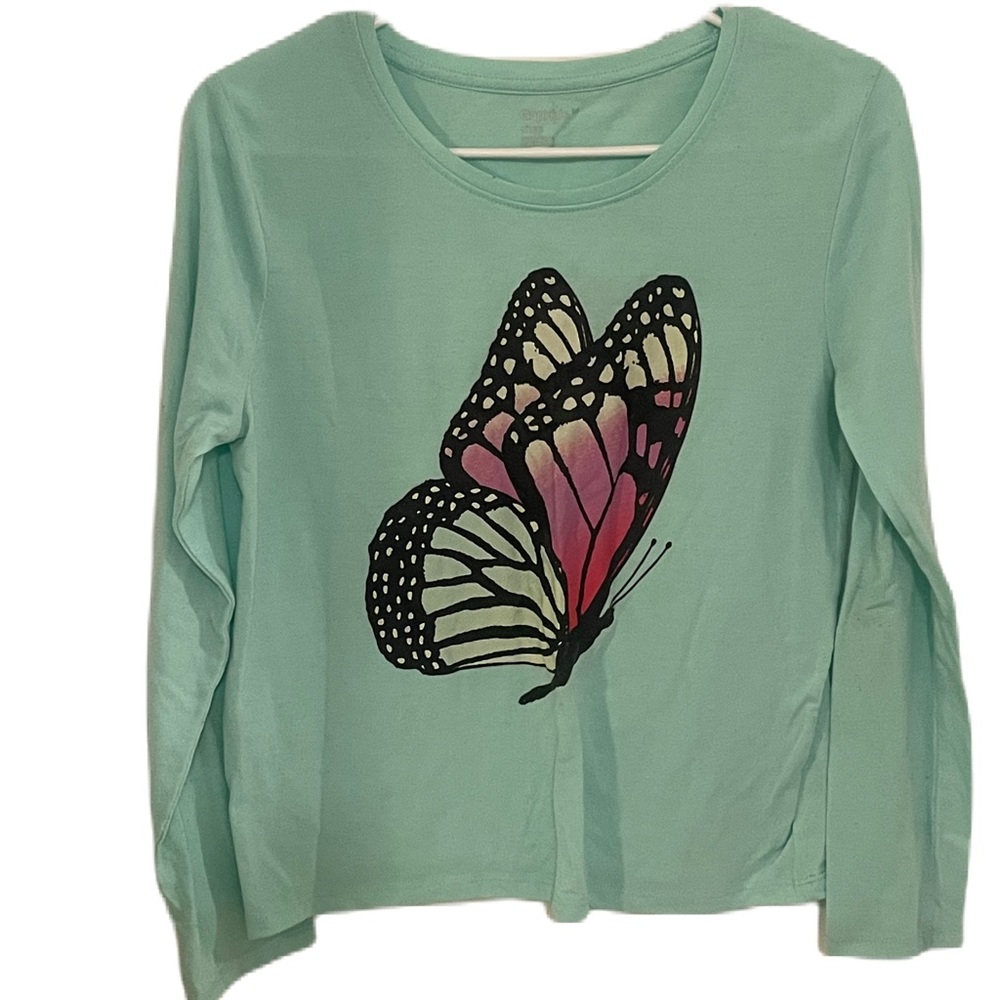 Butterfly Pajama Top Size 14